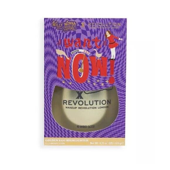 Revolution x Willy Wonka I Want It Now Golden Egg Highlighter Veruca‎ Salt New - Picture 1 of 3